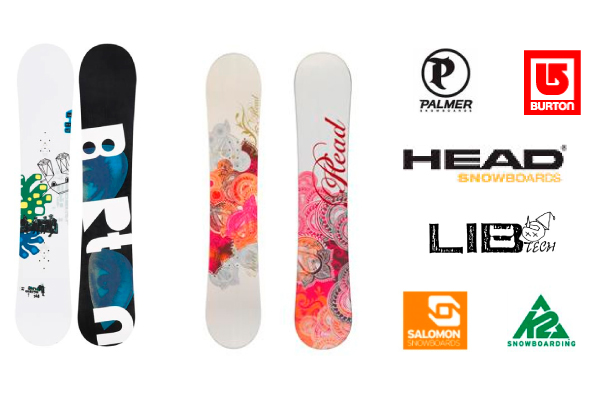Burton, Head, K2, Roxy, Palmer Snowboard Rentals Lake Tahoe California